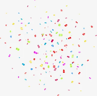 精美彩纸屑矢量免抠