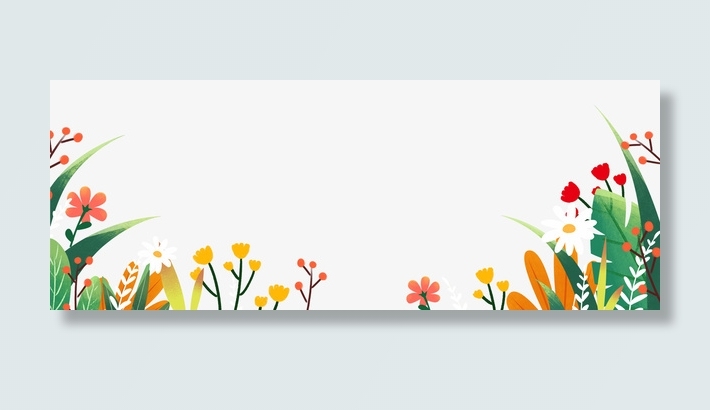 春天的花丛中免抠