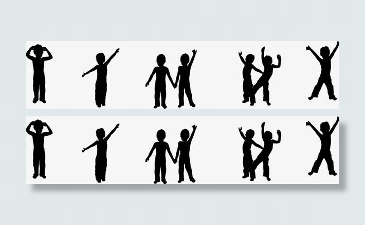 教师节黑色人物剪影免抠