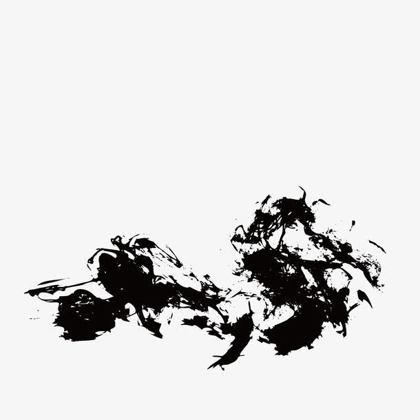 黑色抽象墨迹免抠