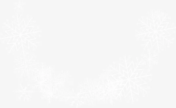 冬季雪花标签免抠