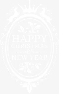 白色创意圣诞节新年标签免抠