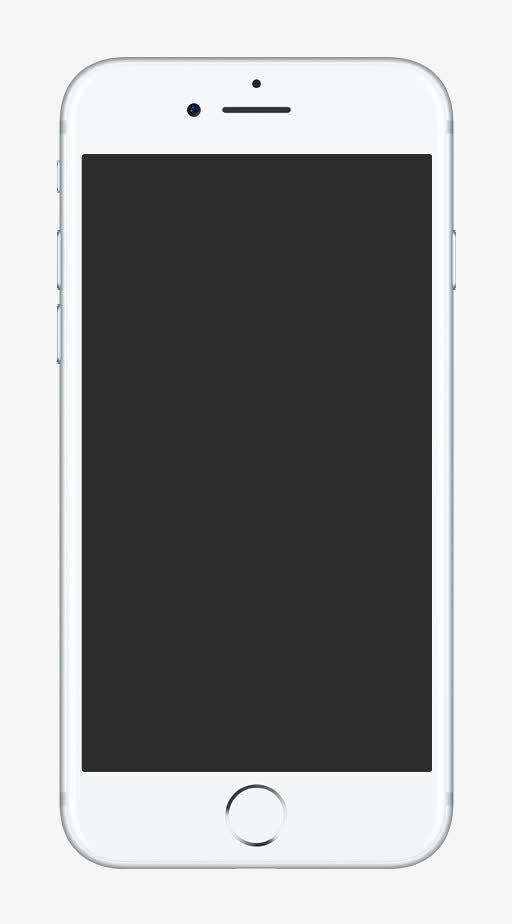 白色手机屏幕透明免抠