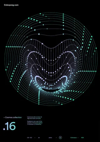 绿色神秘科技电子免抠