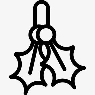 圣诞节槲寄生图标免抠