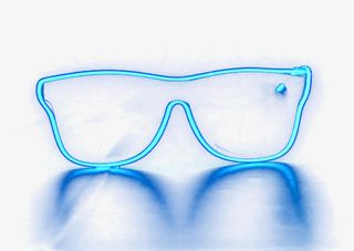 霓虹灯眼镜框免抠