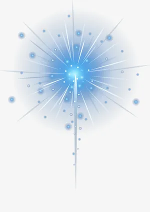 新年唯美蓝色烟花免抠