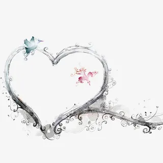 鸳鸯爱心免抠