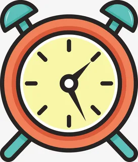 创意闹钟卡通矢量图免抠