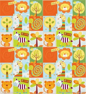 手绘卡通动物墙画免抠