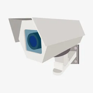 卡通手绘立体防盗装置免抠