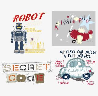 可爱招贴标签免抠