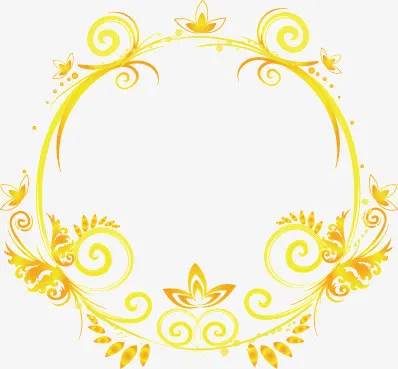 金色边框免抠