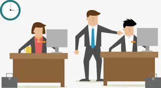 卡通领导的指导免抠