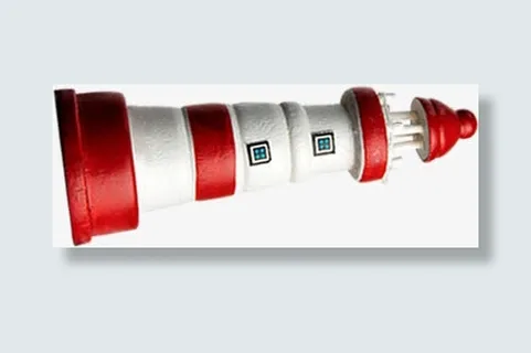 海边红白瞭望塔素材免抠