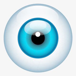 有质感的卡通蓝色大眼睛免抠