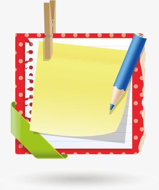 手绘多彩学生用具矢量素材免抠