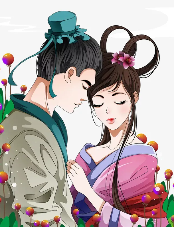 七夕节牛郎织女1免抠