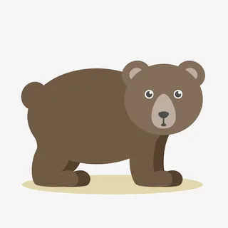 可爱卡通小熊矢量图免抠