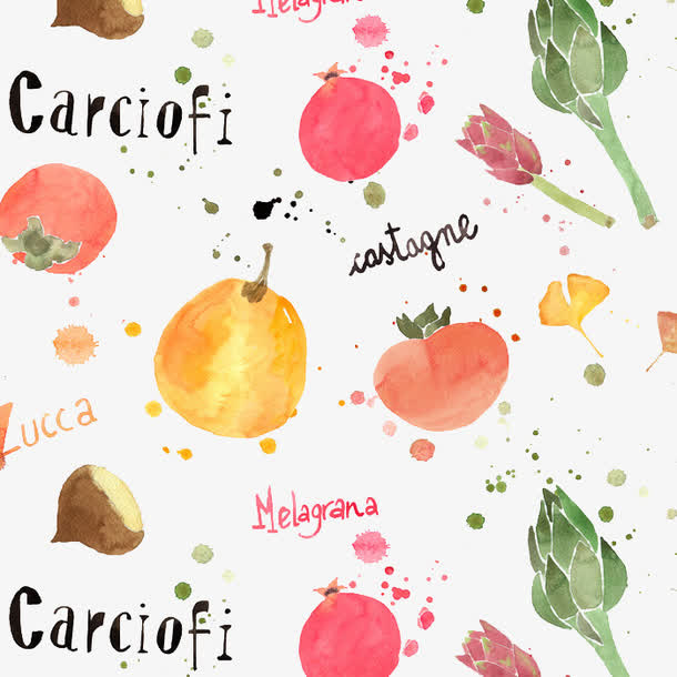 水果蔬菜图案设计免抠