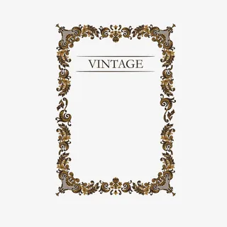 欧式花纹边框技能证书免抠