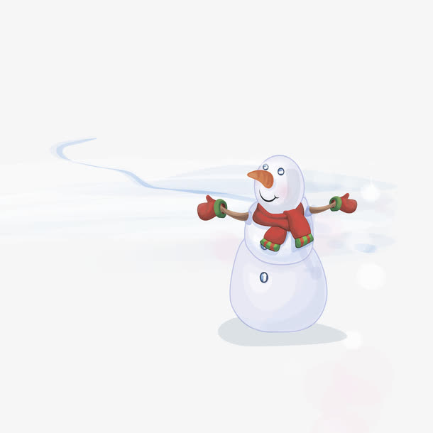 卡通雪原雪人矢量素材免抠