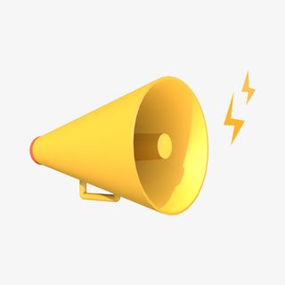 电商C4D装饰元素长型喇叭免抠