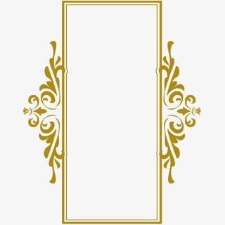 棕色花纹矩形边框素材114图库免抠