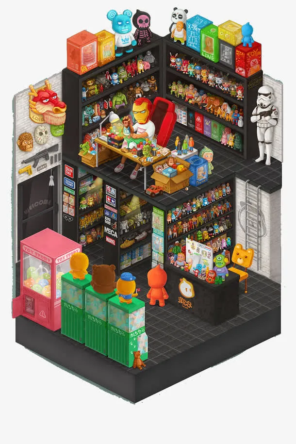 c4d杂货铺模型免抠