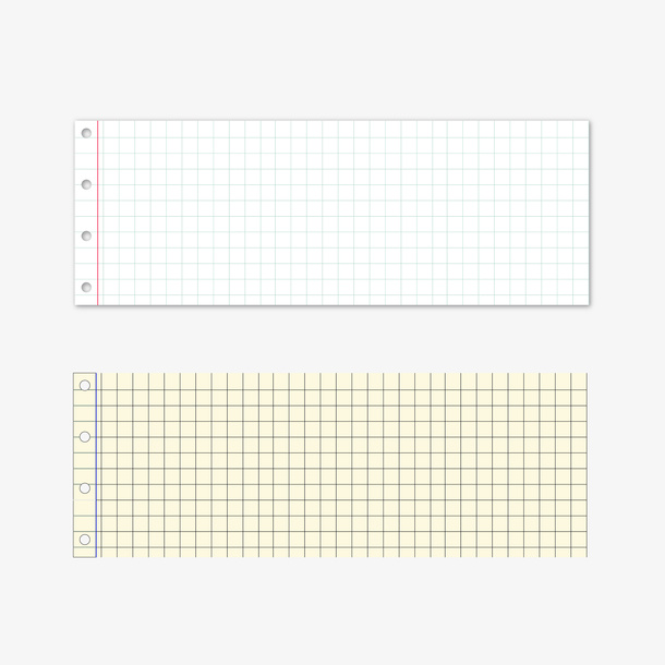 简约格子便签纸免抠