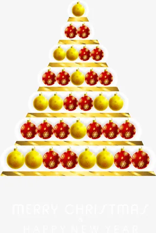 圣诞节圣诞球圣诞树免抠