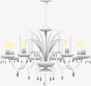 白色吊灯海报背景七夕情人节