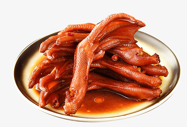 卤鸭爪卤味卤制品免抠