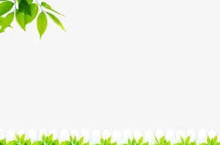 绿色草坪围栏装饰春天图片免抠