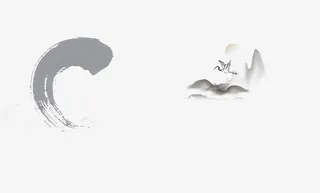 中国风水墨天空免抠