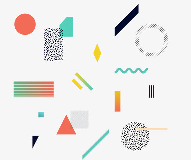 孟菲斯风格图形装饰免抠