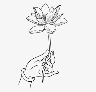 禅意手持莲花手势素材免抠 禅意手持莲花手势素材免抠
