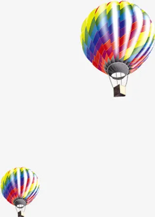 热气球礼物相送招聘海报免抠