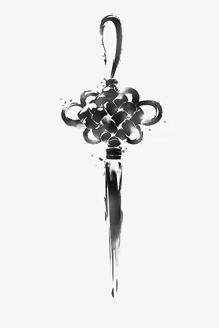 水墨中国结免抠