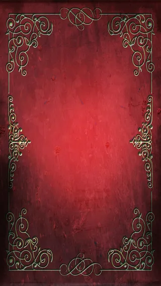 金色花纹红色H5背景素材高清