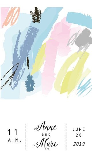 笔触撞色创意海报高清