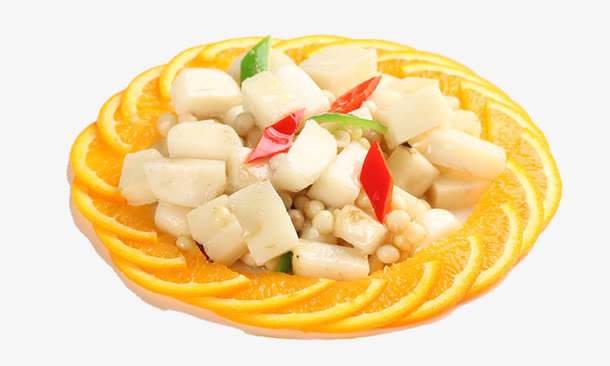 橙子年糕菜品免抠