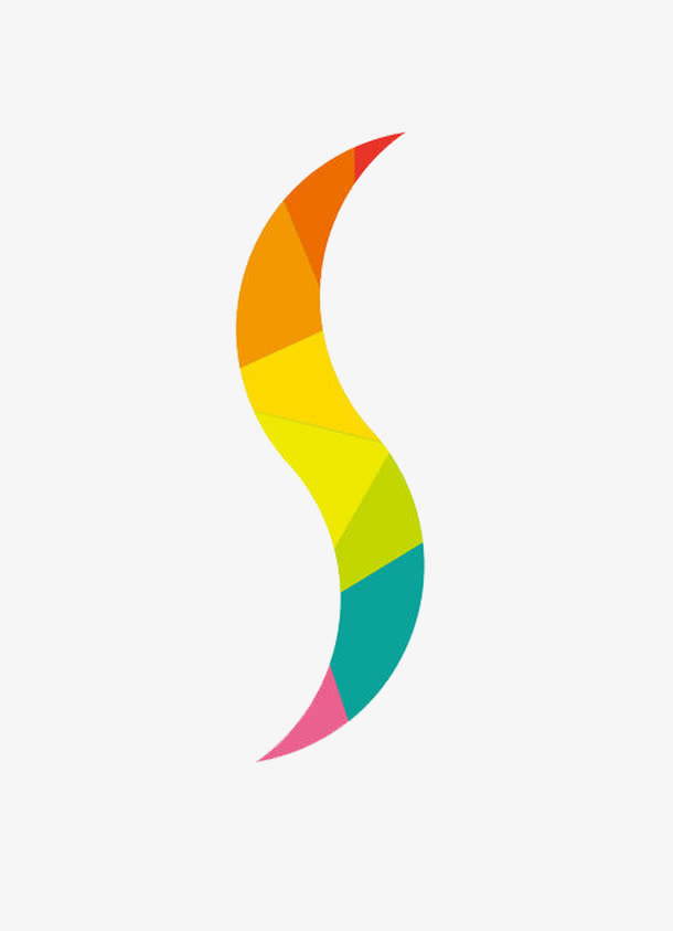 渐变色曲线减肥logo免抠