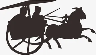 古典马车中国风免抠