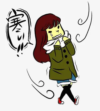 在寒风中冷哭的女孩装饰PNG免抠