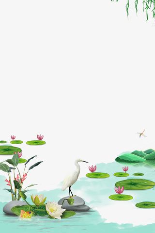 夏至大暑小暑宣传海报边框免抠