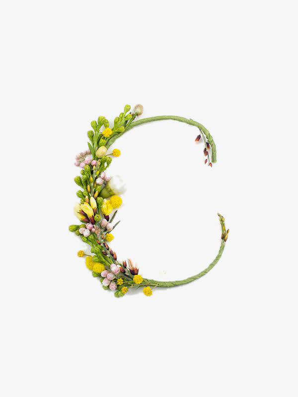 绿色植物字母免抠