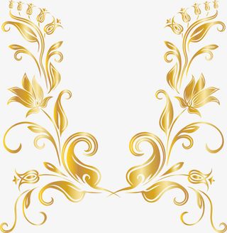 金色叶子装饰免抠