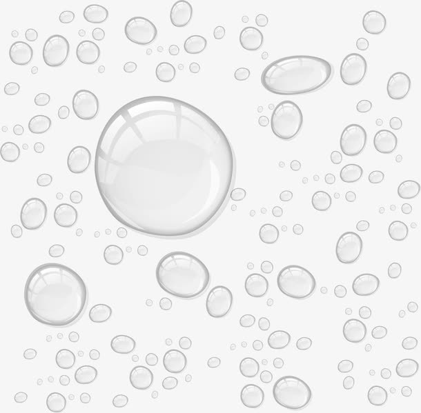 白色清新水珠背景