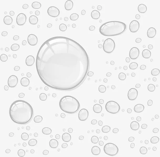 白色清新水珠背景